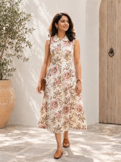 Khadi Midi dress
